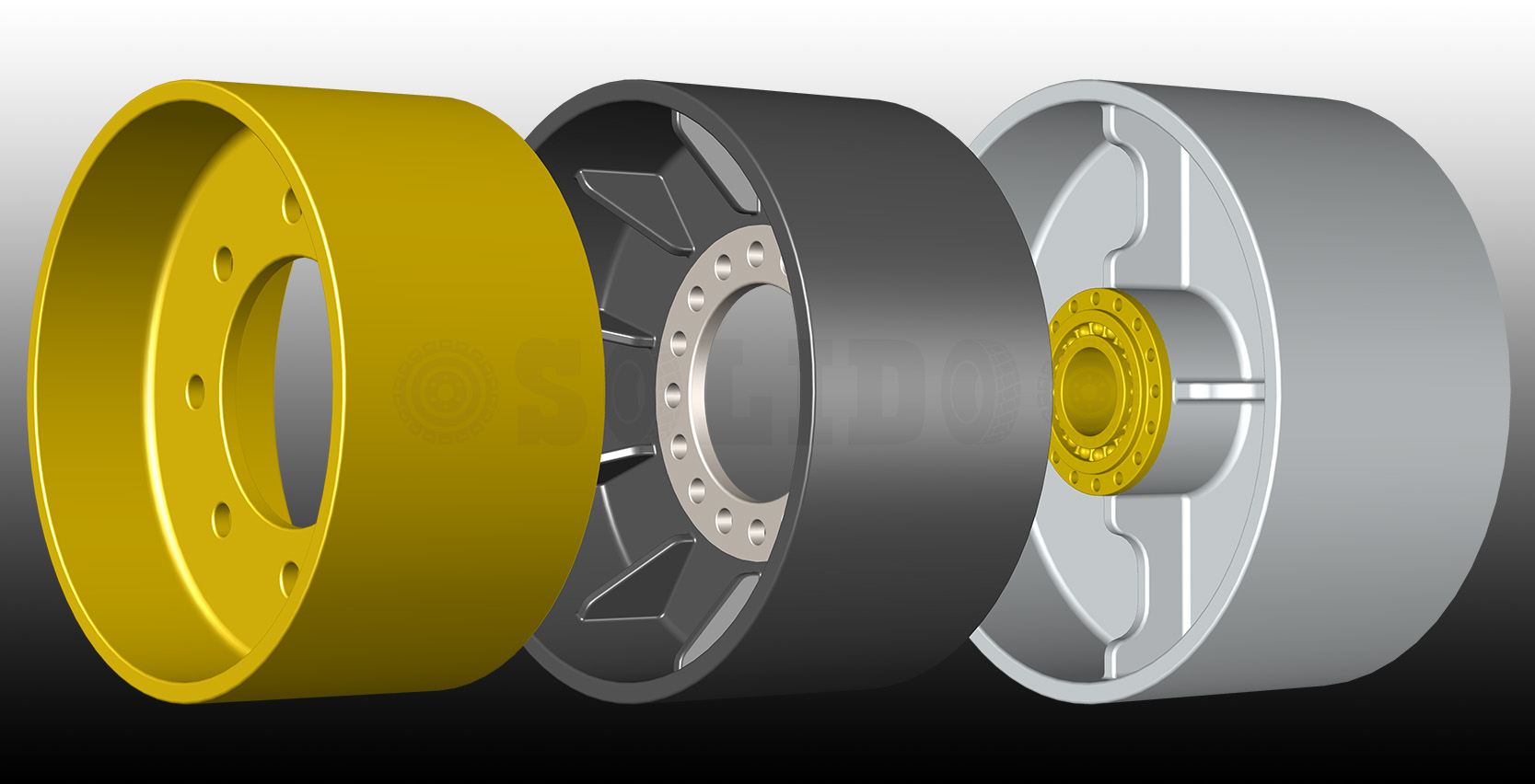 INDUSTRIAL SOLID TYRE hubs